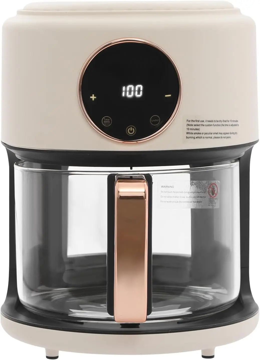 Compact Glass Air Fryer With Eight Smart Cooking Presets