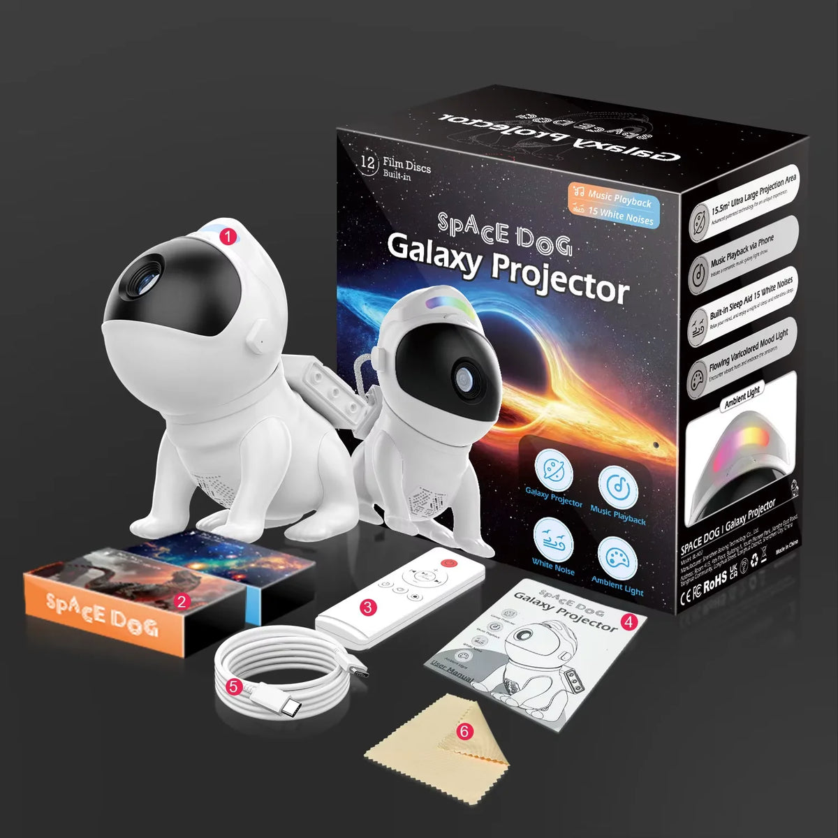 Ausyle Galaxy Star Projector Night Light For Bedroom