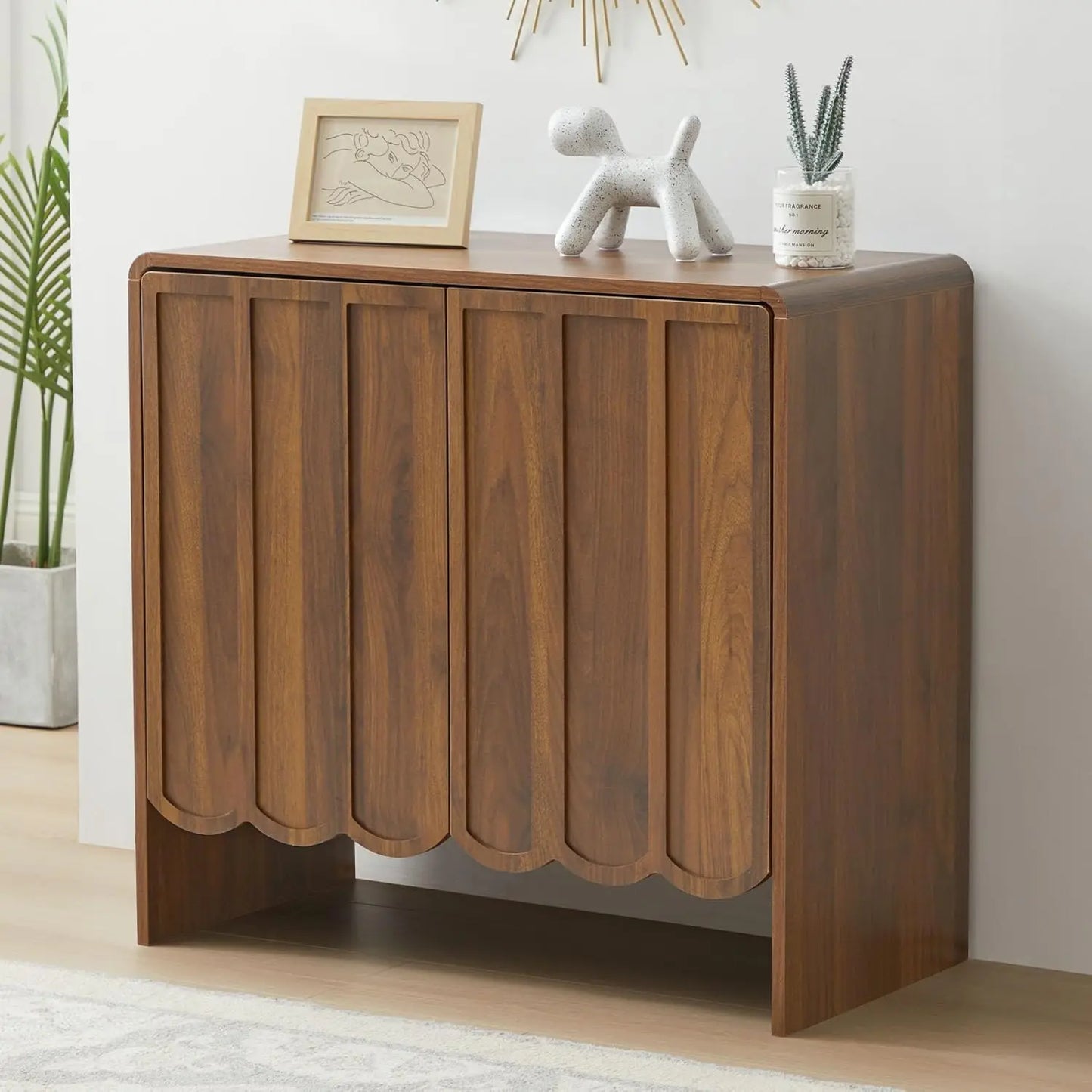 Sideboard Buffet Cabinet With Storage Modern Wooden Credenza Tv Stand