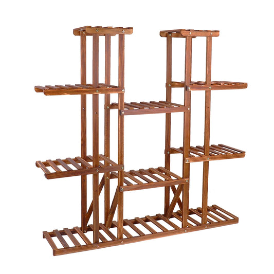 Wisfor Wooden Plant Shelf Multi Tier Indoor Outdoor Pot Stand