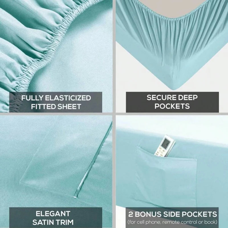 Ultra-Soft Luxury Sheet Set 600 Thread Count Deep Pocket