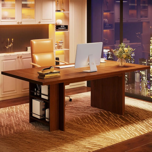 Little Tree Computer Desk With Storage For Home Office
