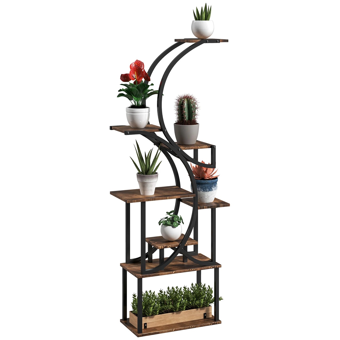 8 Tier Plant Stand Corner Shelf For Indoor Garden Display
