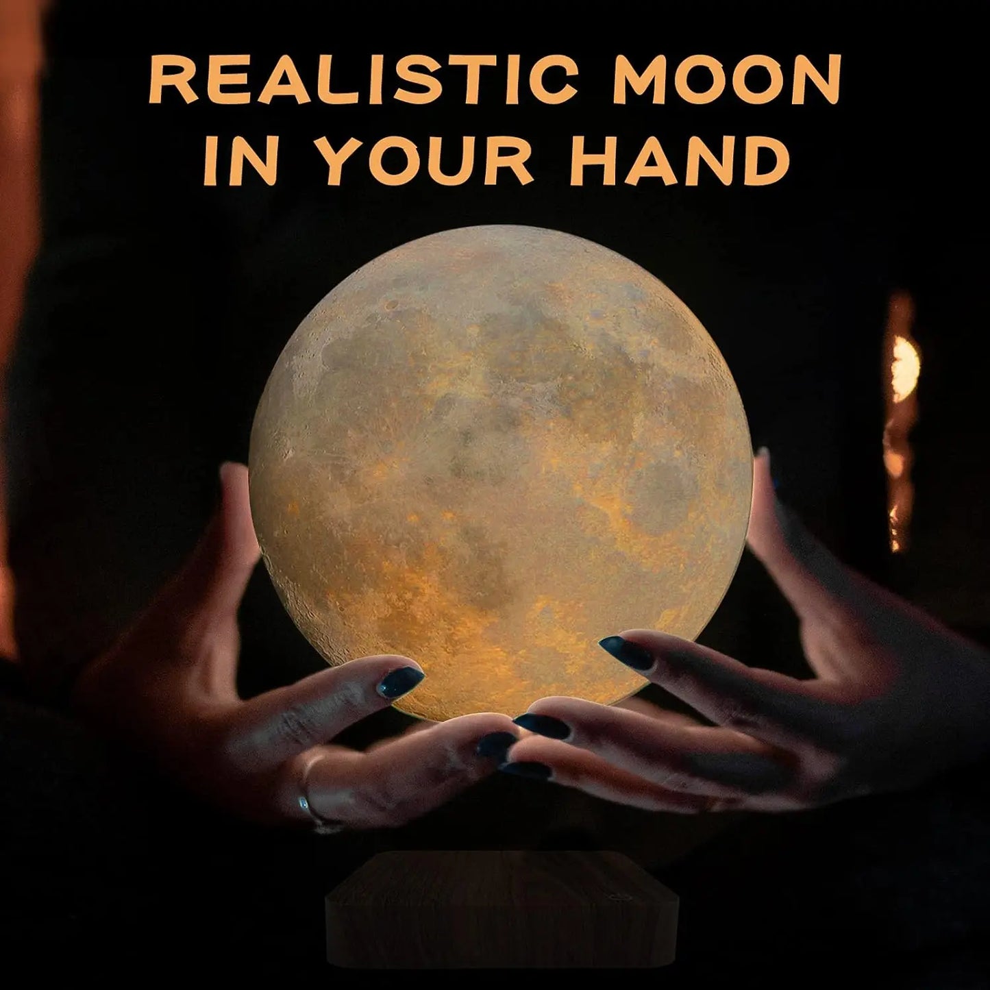 Mexllex Levitating Moon Magnetic Night Light 3D LED Lamp