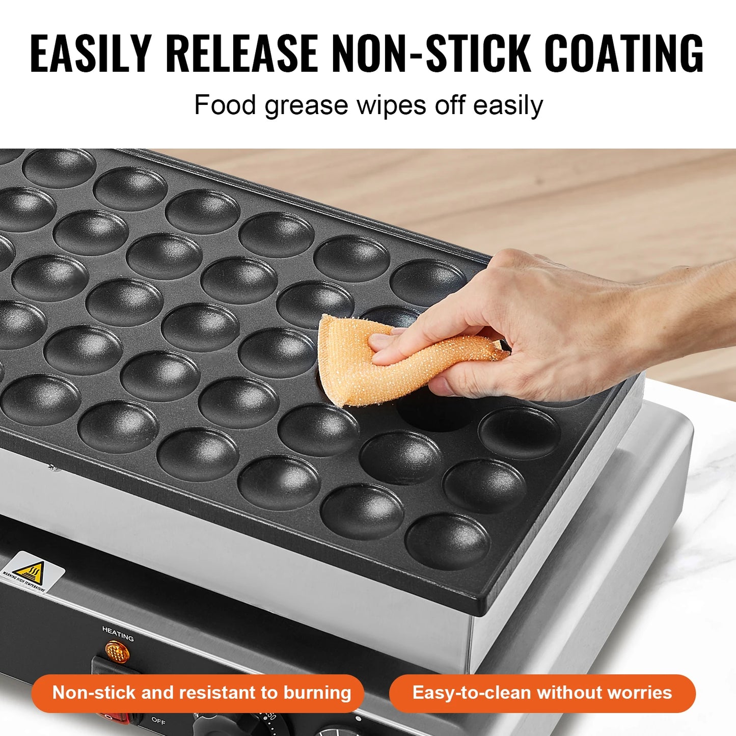 SucceBuy 50Pcs Mini Dorayaki Pancake Maker Dual Temp Time Control