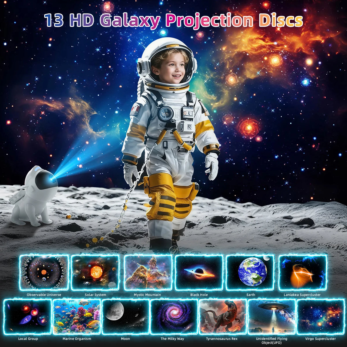 Ausyle Galaxy Star Projector Night Light For Bedroom
