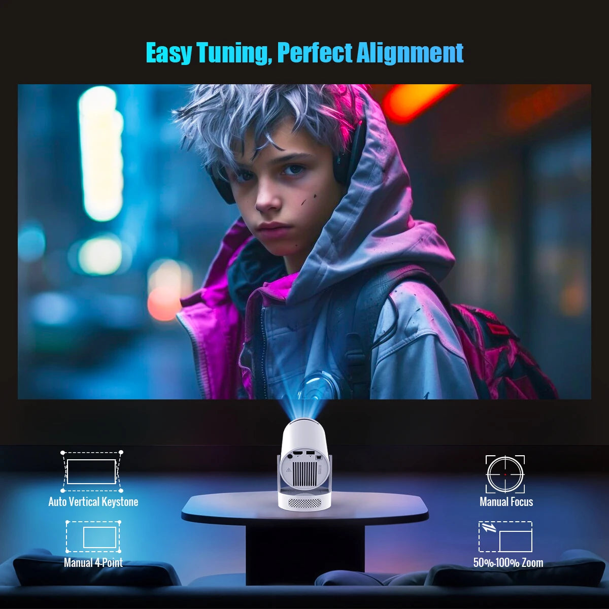Magcubic HY300 Pro Android 14 Wireless Smart Video Projector