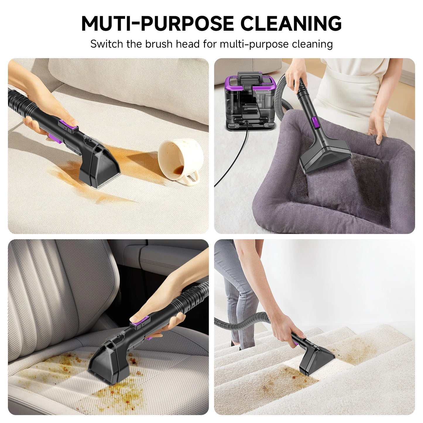 Honki 530W Carpet Cleaner With Strong 20KPa Suction
