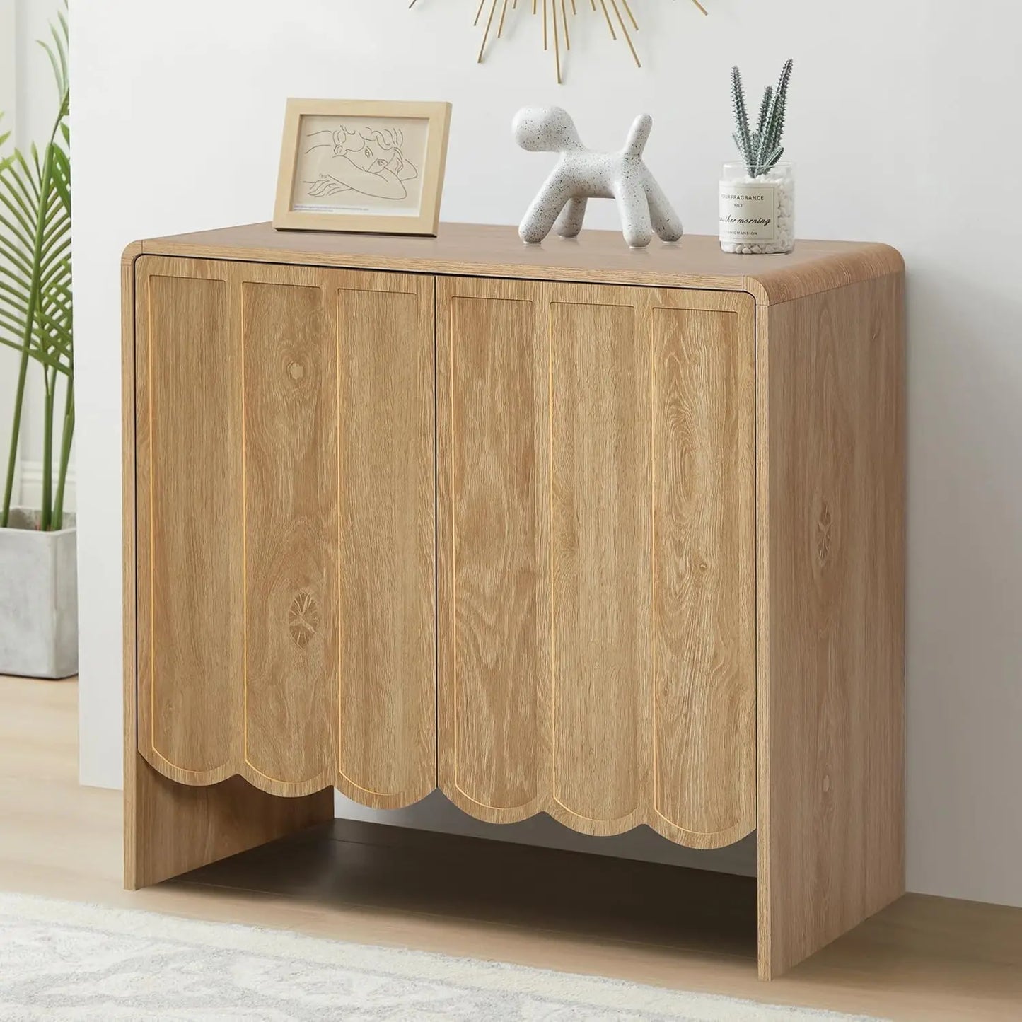 Sideboard Buffet Cabinet With Storage Modern Wooden Credenza Tv Stand