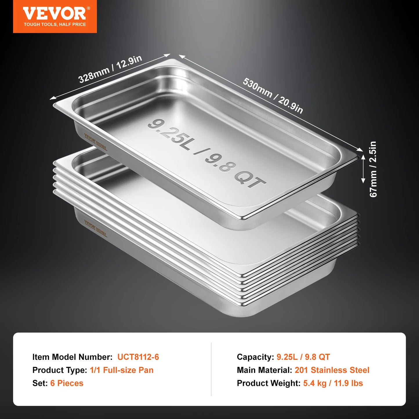 SucceBuy Stainless Steel Buffet Chafing Dishes And Steam Table Pans