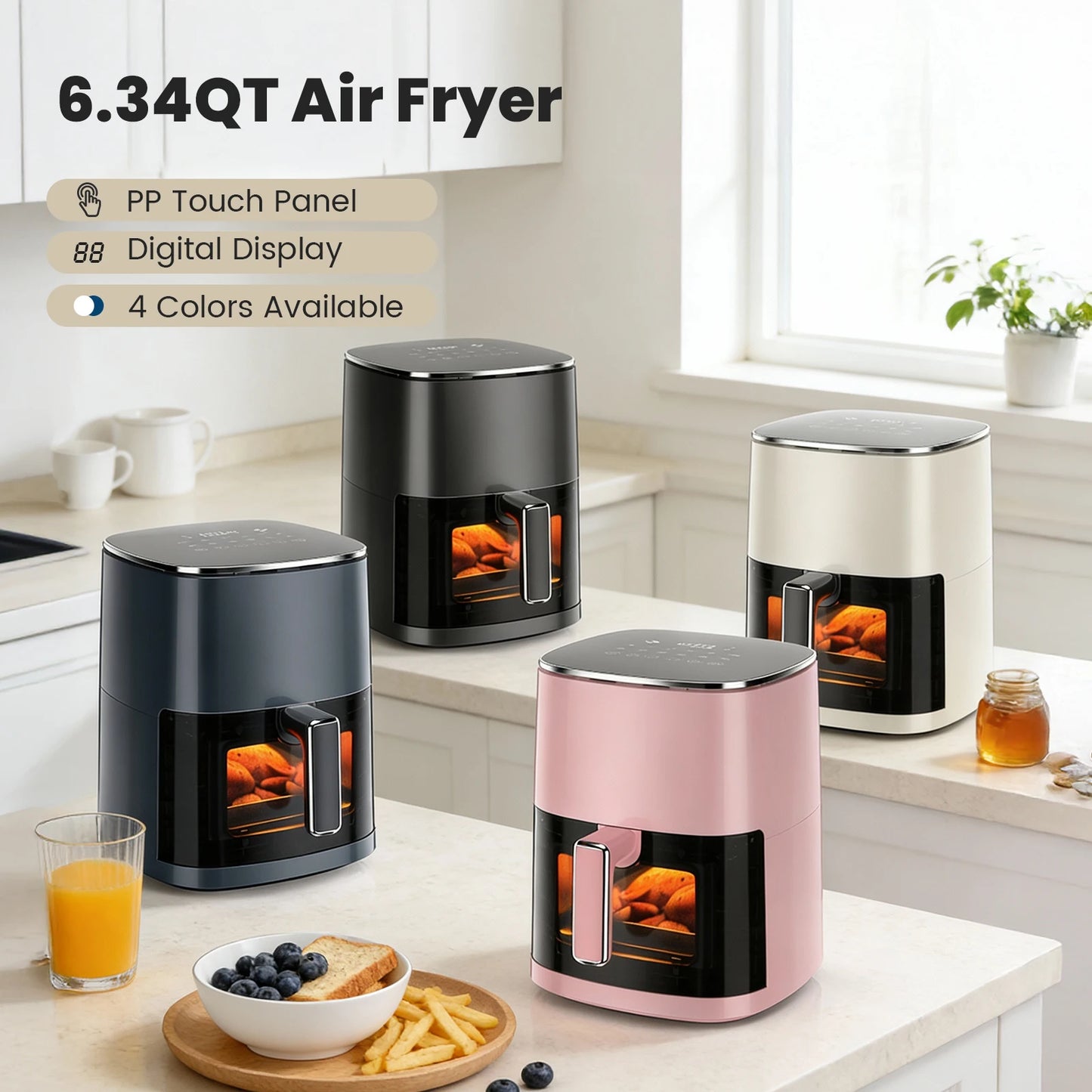 JHK Electric Air Fryer With Window 12 In 1 Functions