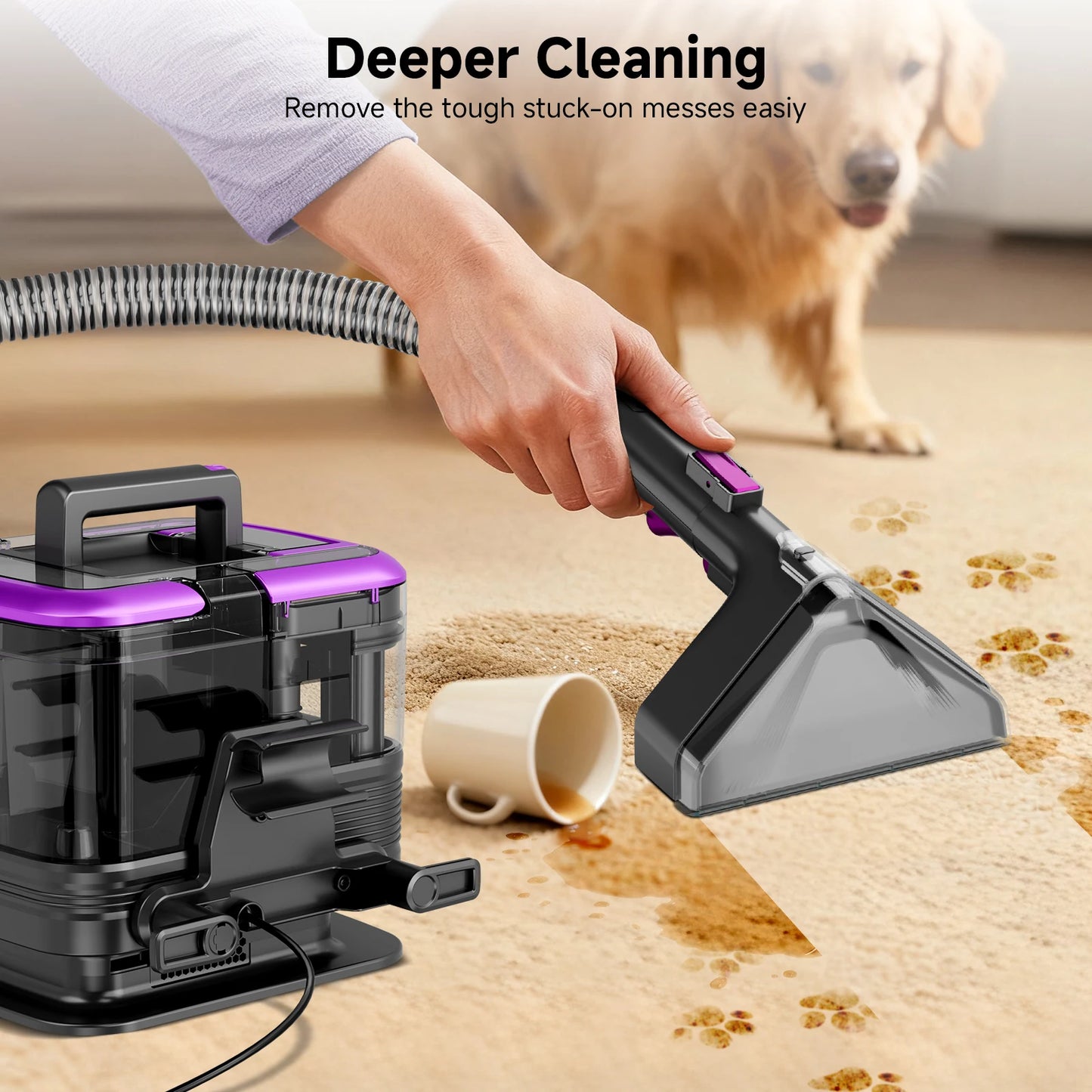 Honki 530W Carpet Cleaner With Strong 20KPa Suction