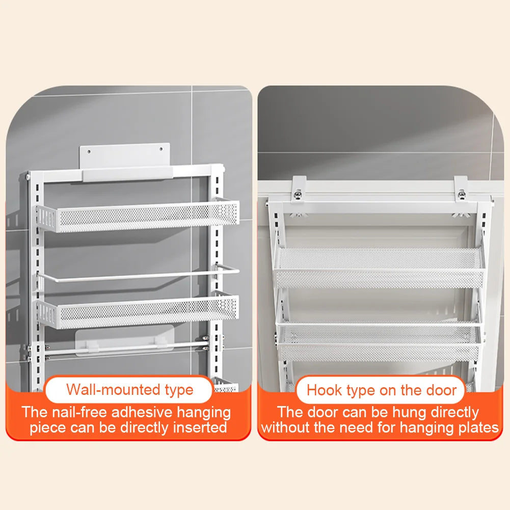 HiMISS Adjustable 6-Level Metal Pantry Organizer For Doors