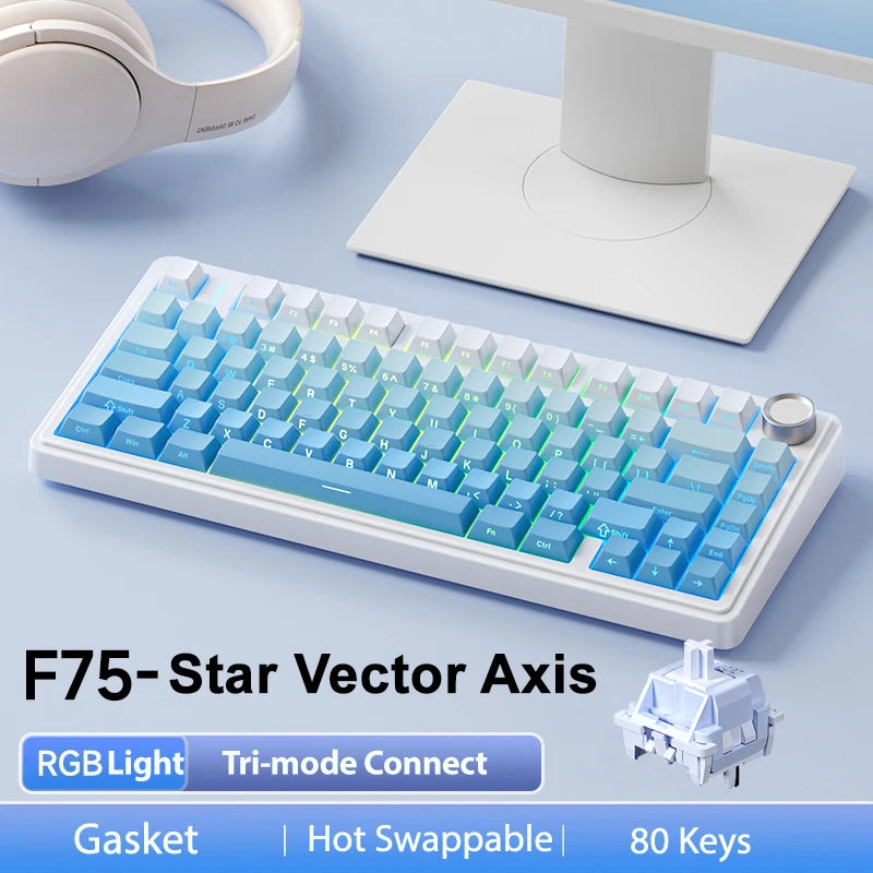 AULA F75 Wireless Bluetooth Mechanical Keyboard With RGB Backlight