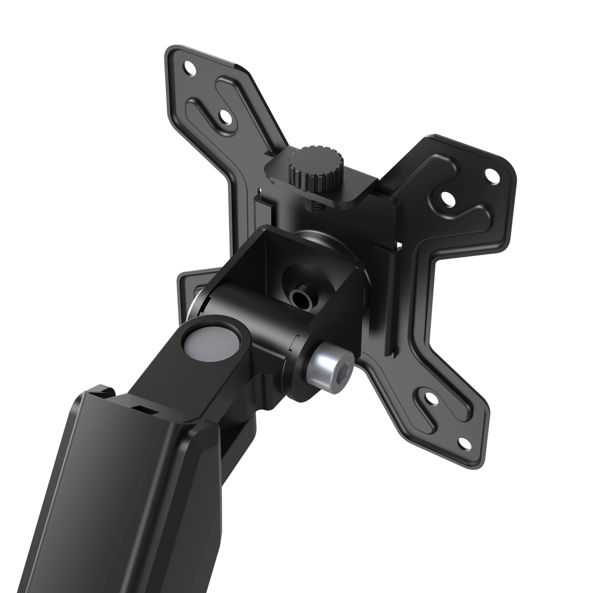 Dual Monitor Gas Spring Desk Mount With Adjustable Aluminum Arms
