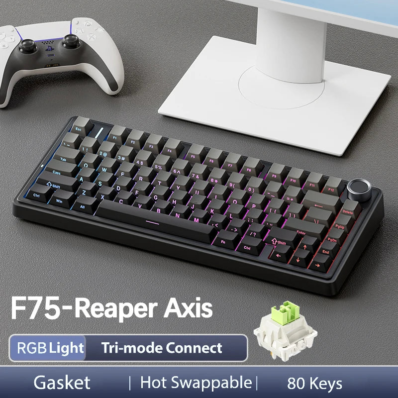 AULA F75 Wireless Bluetooth Mechanical Keyboard With RGB Backlight
