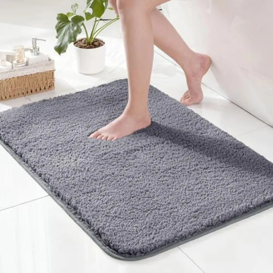 Extra Soft Non Slip Absorbent Microfiber Bath Rug Mat Machine Washable