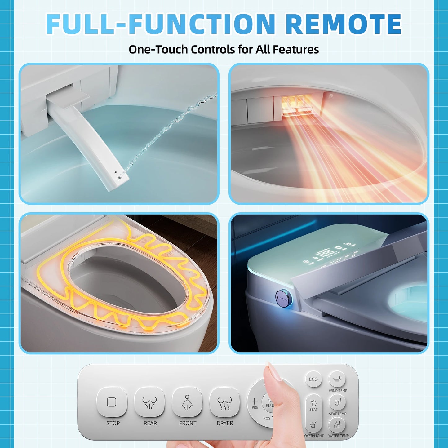SANYIPACE Japanese Style Smart Toilet With Bidet For Home