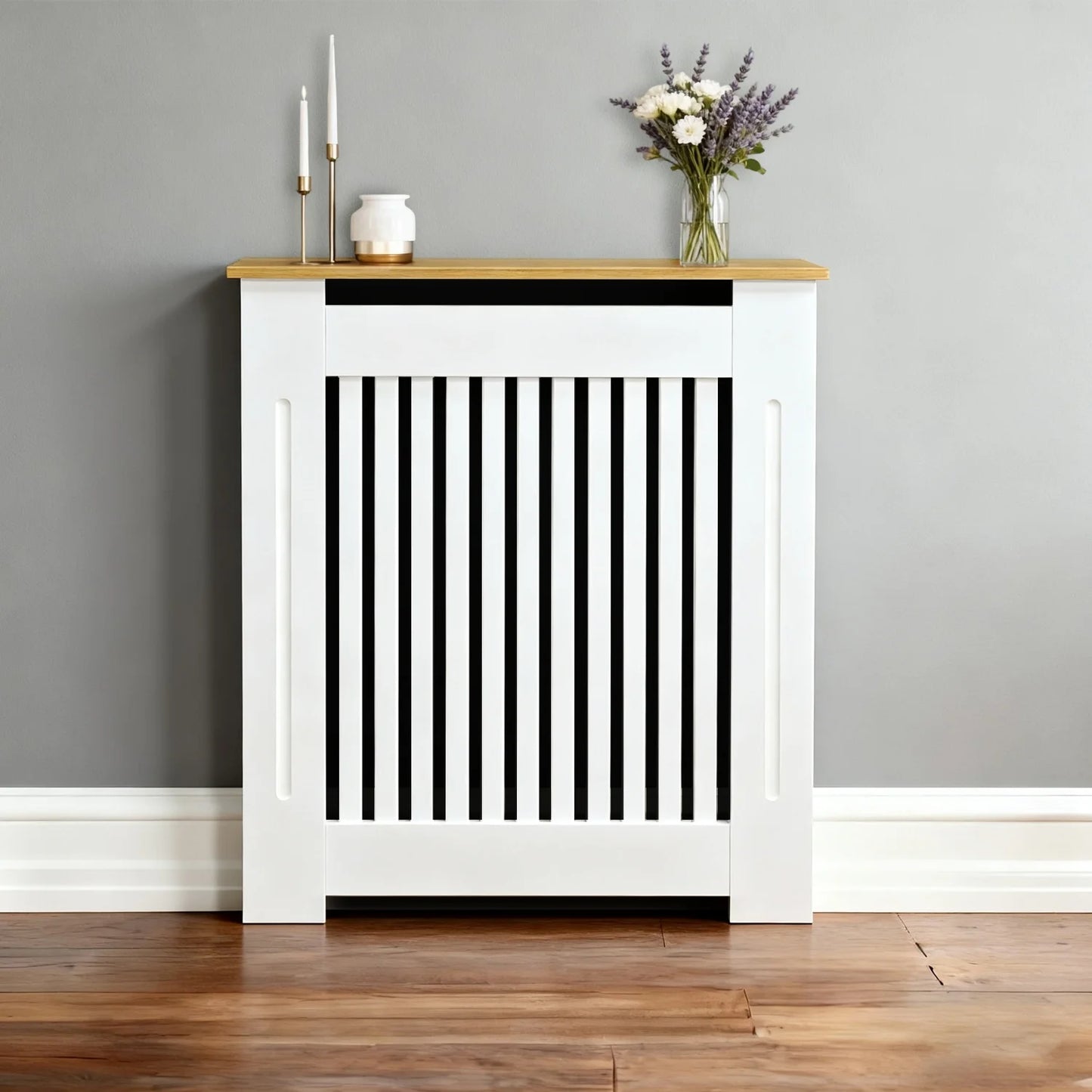 Radiator Cover Wood Cabinet MDF Heater Shield For Home Furniture