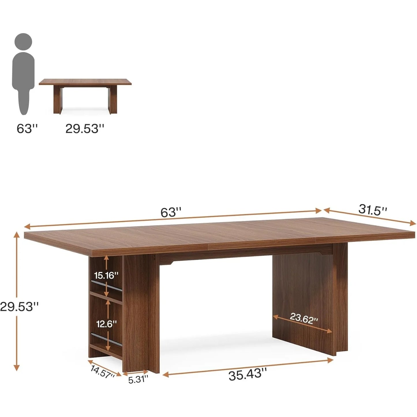Little Tree Computer Desk With Storage For Home Office