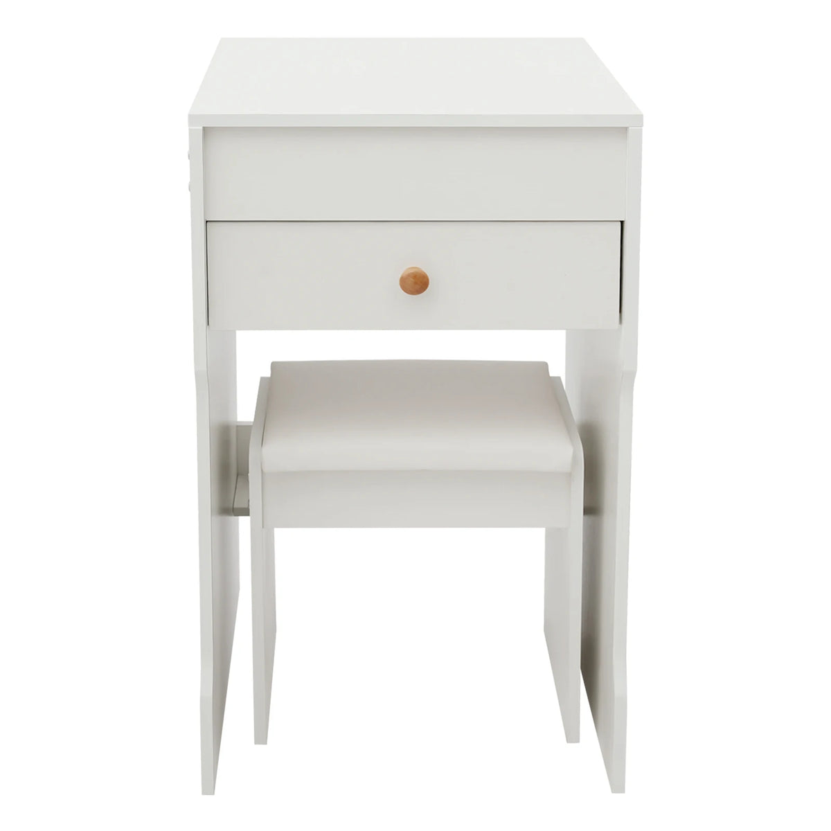 Bymaocar Compact Vanity Dressing Table With Mirror And Stool