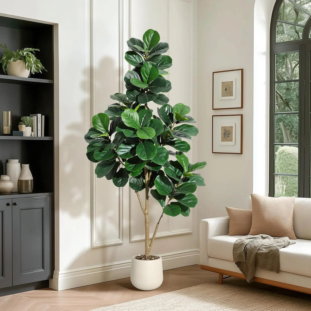 HiMISS Artificial Fiddle Leaf Fig Floor Tree For Home Decor