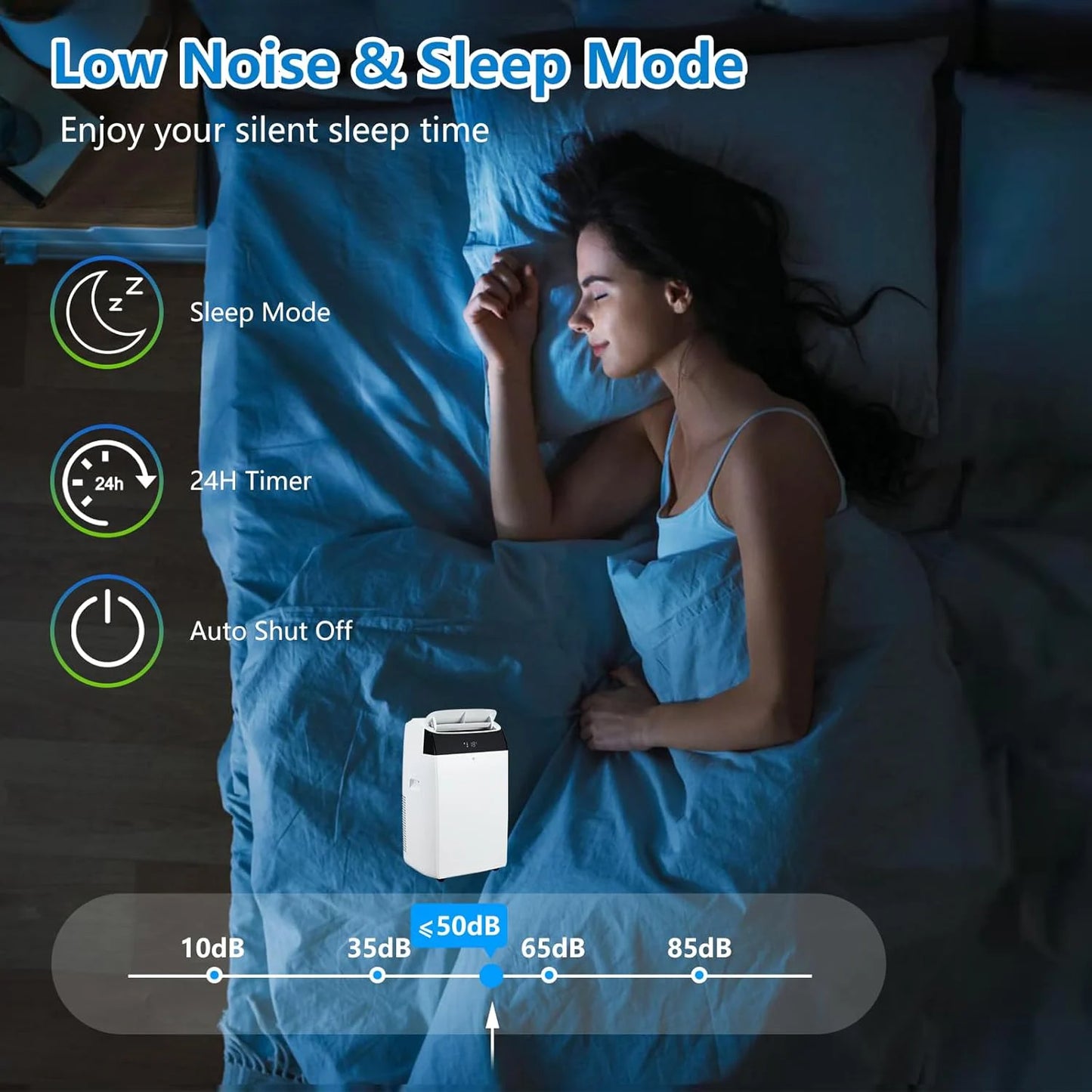 Adoolla 14000 BTU Portable Air Conditioner 3-In-One Unit