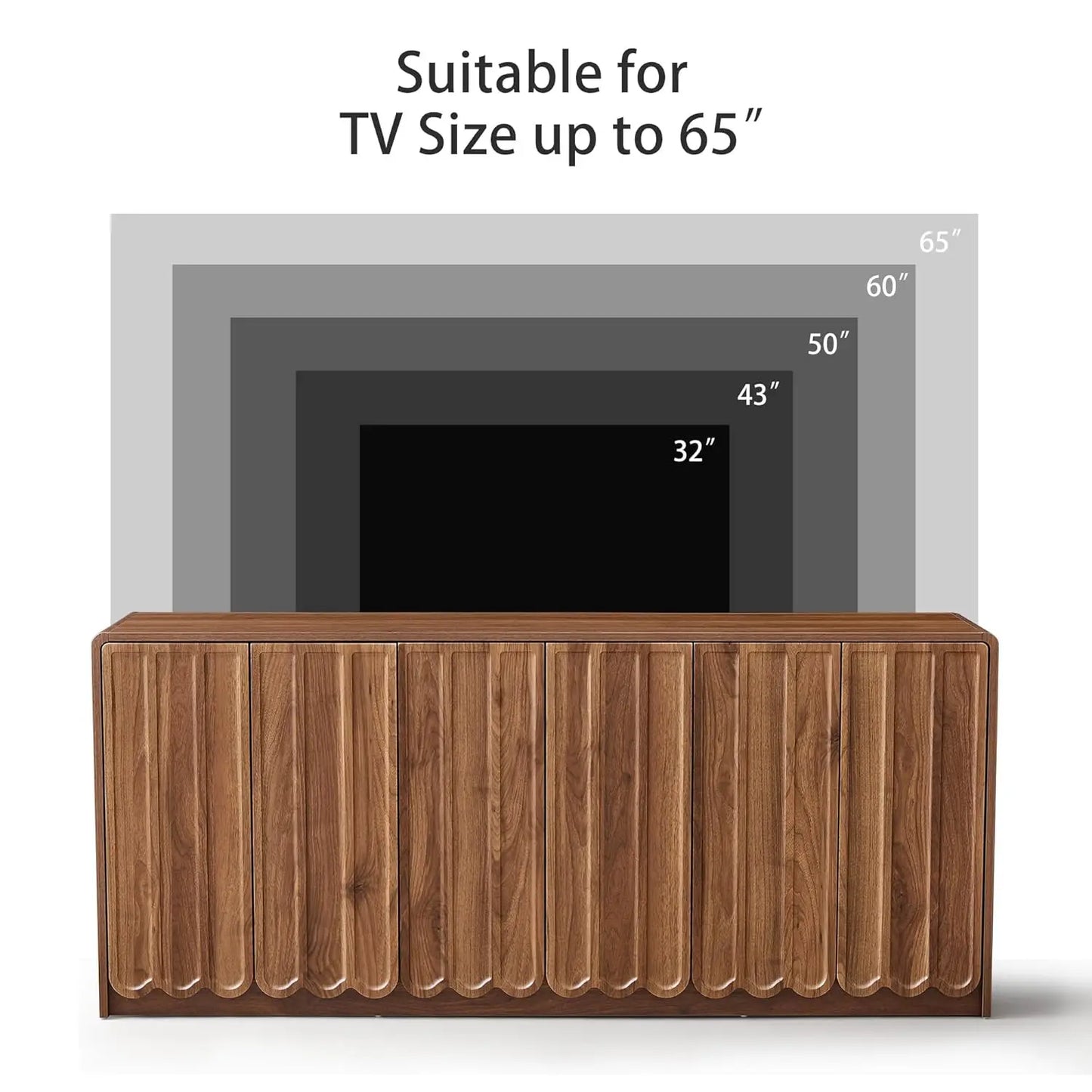 Sideboard Buffet Cabinet With Storage Modern Wooden Credenza Tv Stand