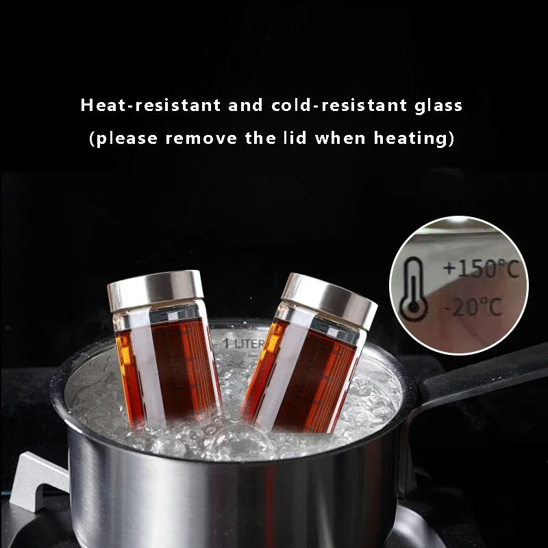 Sealed Borosilicate Glass Storage Jars With Lid And Pour Spout