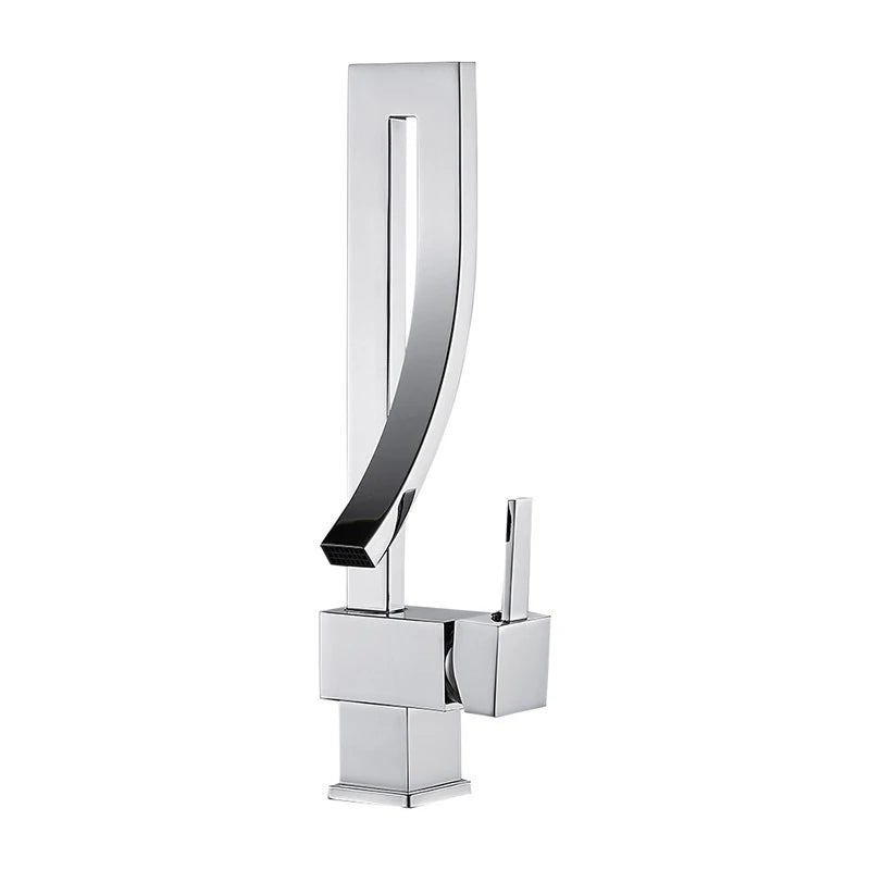 Wanmivezlo Bathroom Basin Faucet Deck Mounted Single Handle Waterfall Mixer
