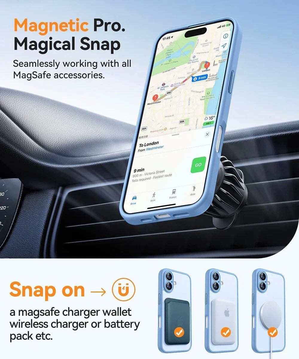 KESUFEIDA Magnetic Matte Shockproof Phone Case For iPhone MagSafe