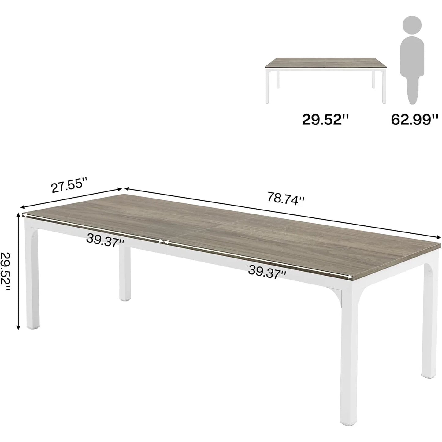 Little Tree Dual Person Computer Desk For Home Office Workspace