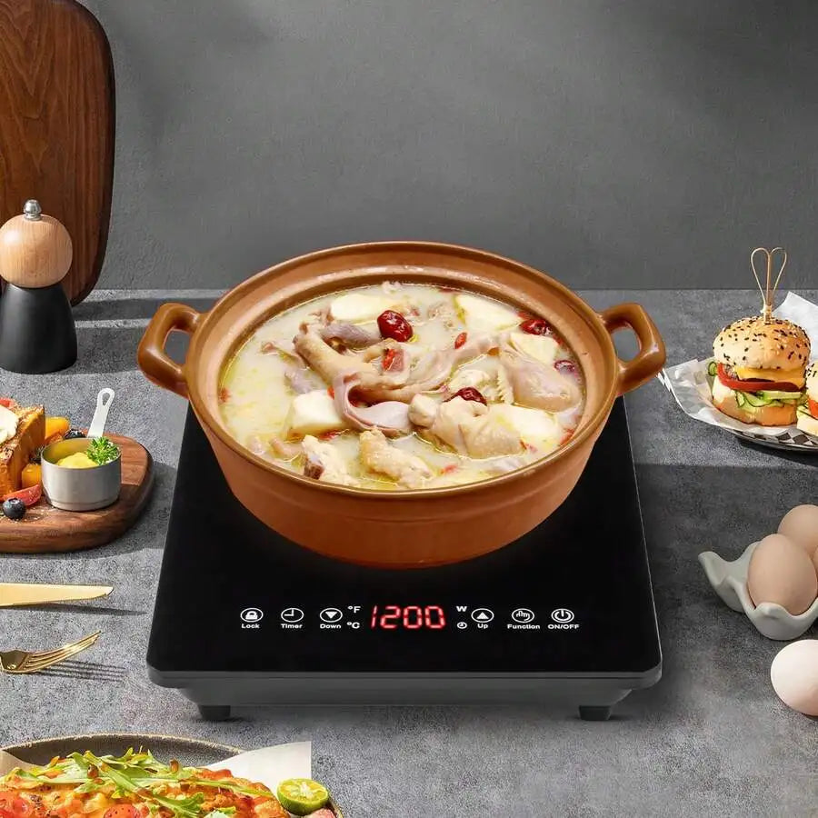 XMSJ Portable Induction Cooktop 1800W Sensor Touch Slim Design