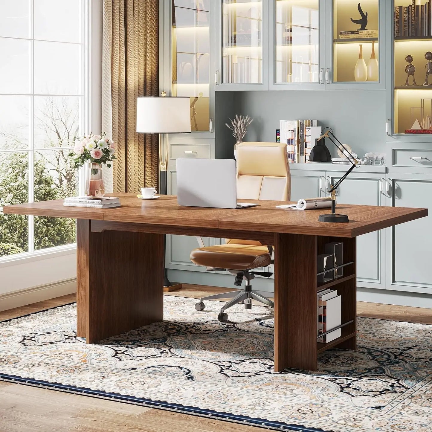 Little Tree Computer Desk With Storage For Home Office