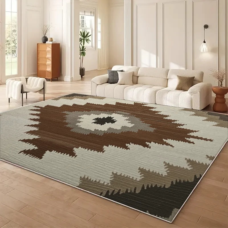 VIKAMA Moroccan Geometry Area Rug Geometric Living Room Mat