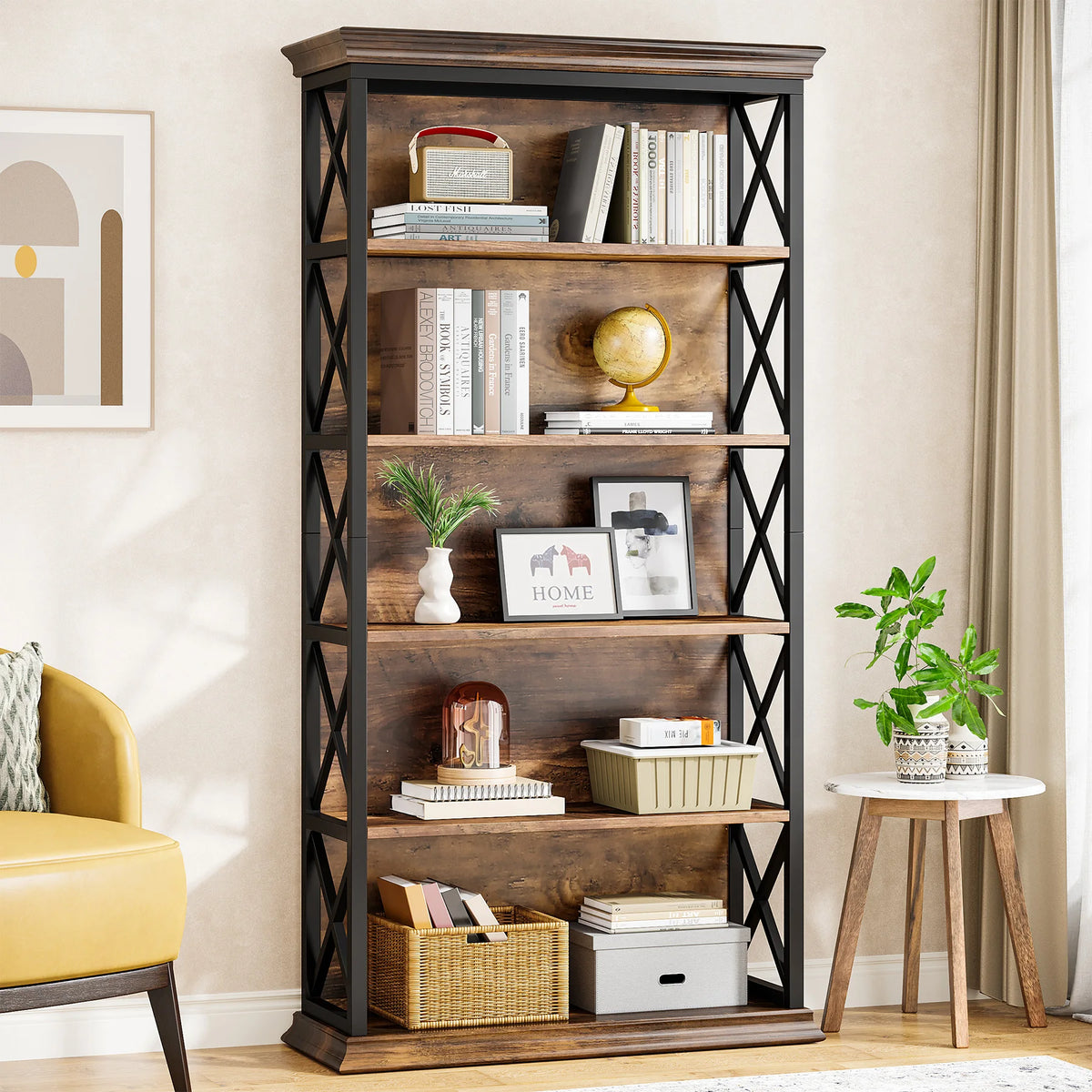 Tribesigns Modern Wooden Bookshelf For Home Office Display Storage