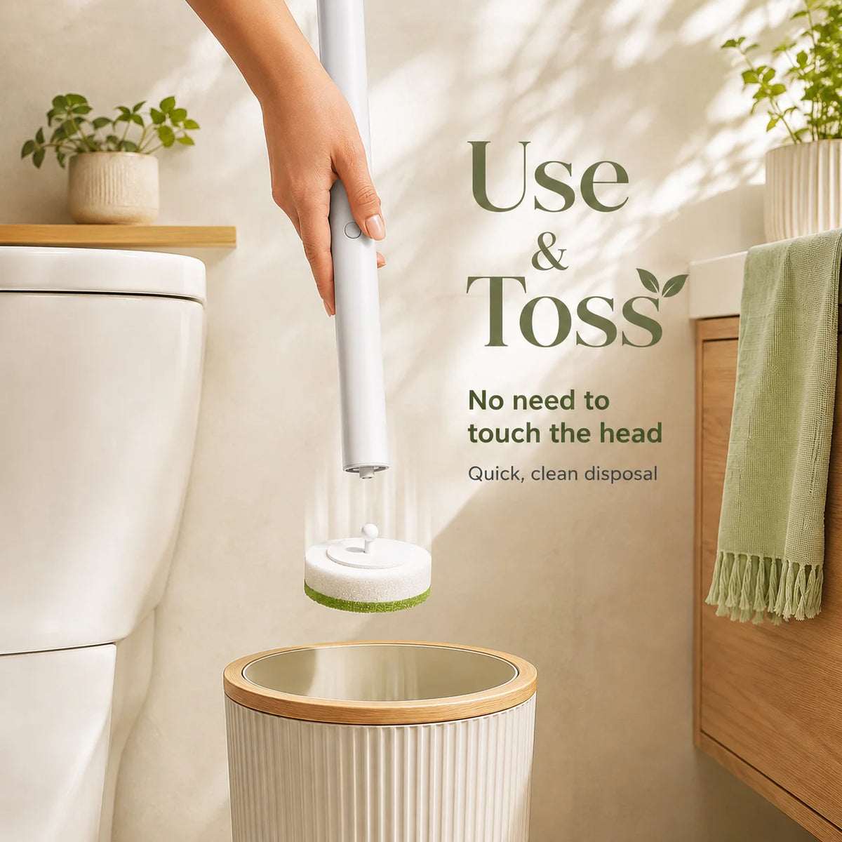 Joybos Disposable Toilet Brush Head Replacement Refills