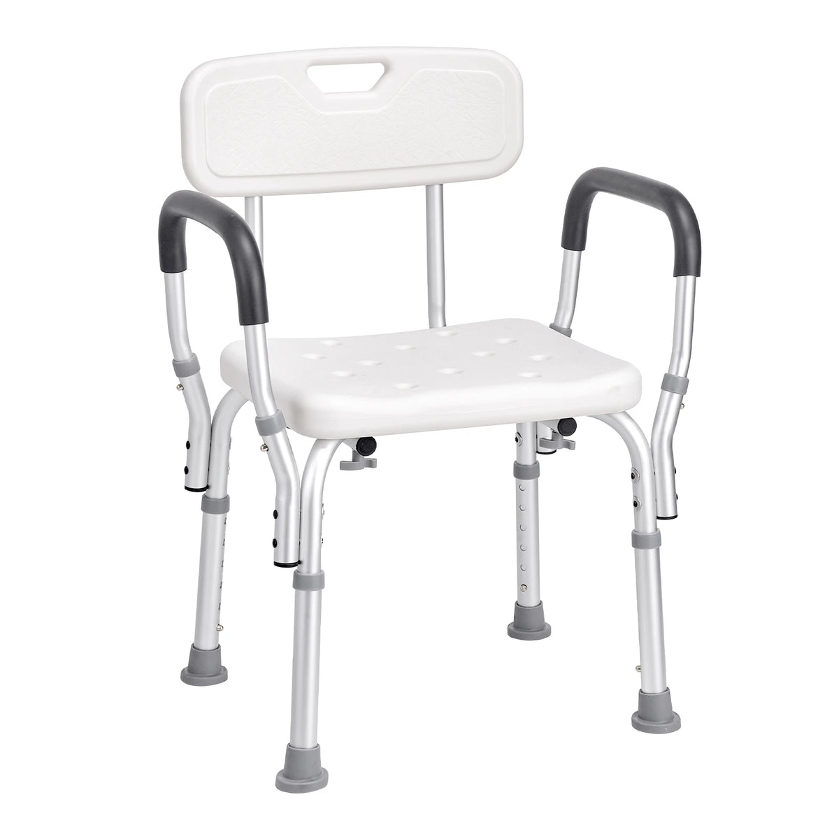 SucceBuy Adjustable Height Shower Chair With Non Slip Bathtub Bench
