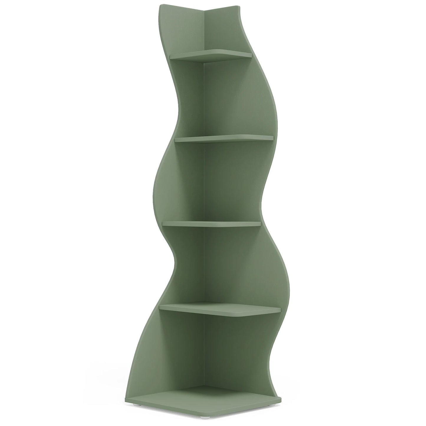 Tribesigns 5 Tier Corner Shelf Modern Wall Bookcase Storage Rack