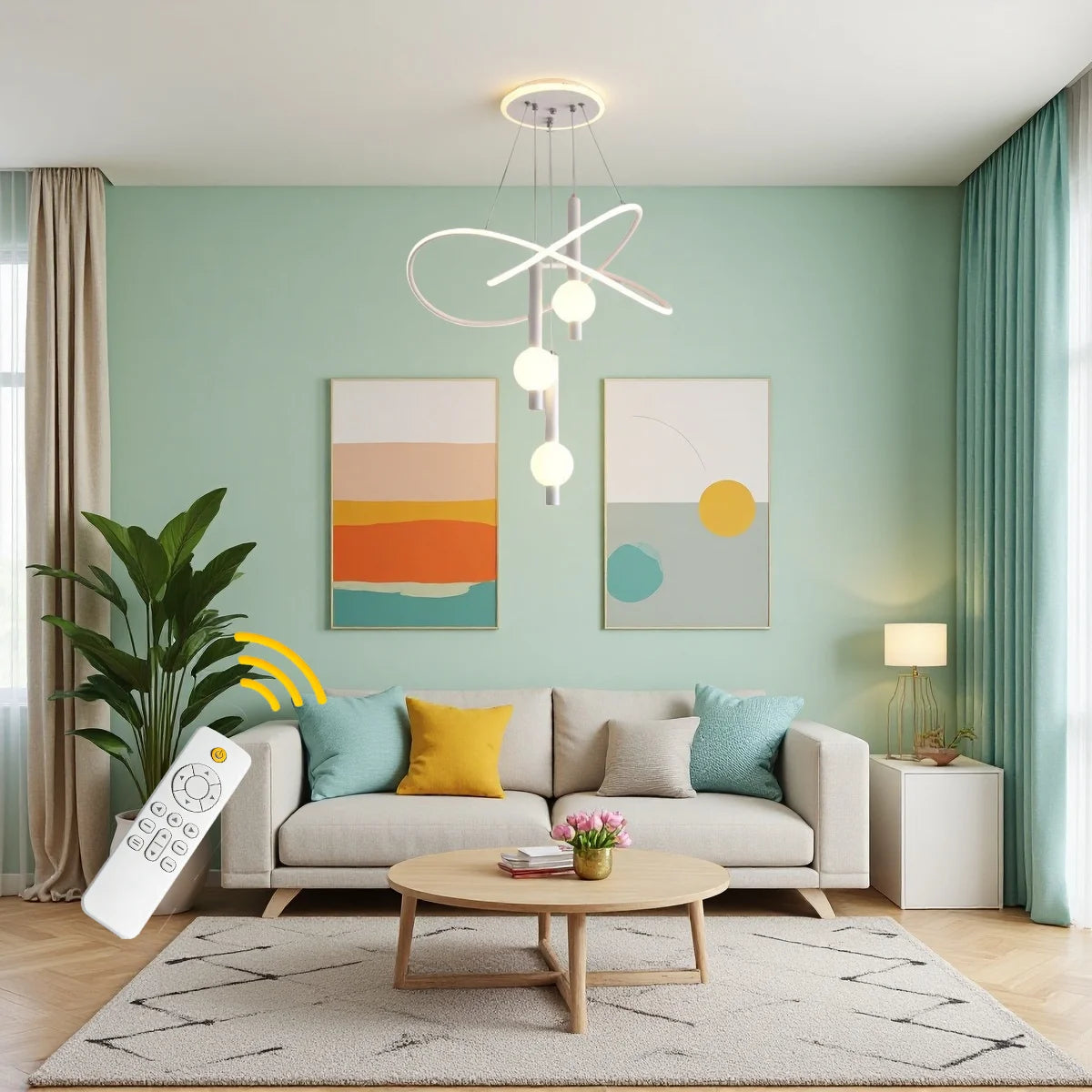 Lollipop LED Pendant Light With Three Lighting Modes
