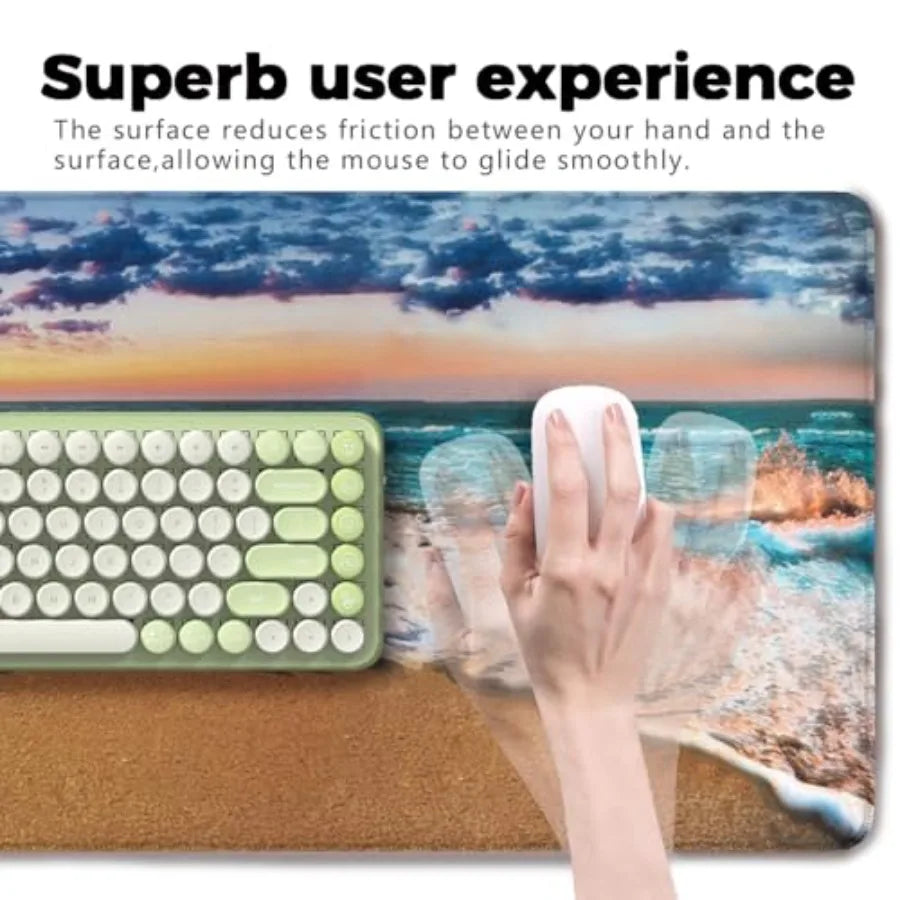 Non-Slip Rubber Desk Mat With Stitched Edges Gaming Waterproof Accessory
