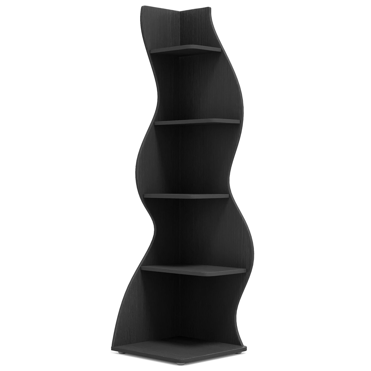 Tribesigns 5 Tier Corner Shelf Modern Wall Bookcase Storage Rack