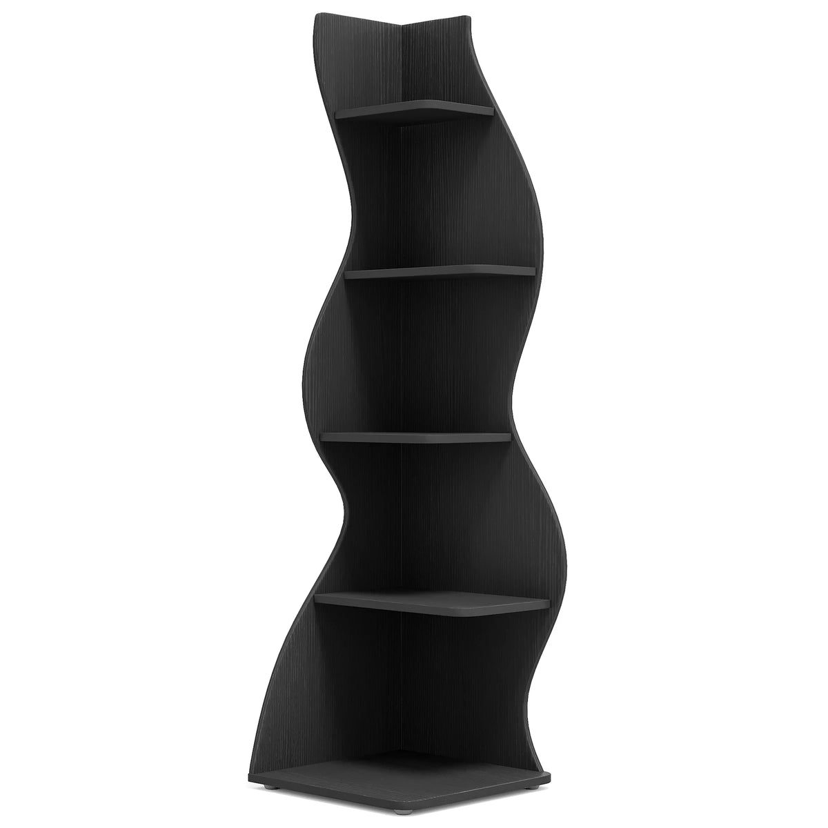 Tribesigns Modern 5 Tier Wall Corner Wooden Bookshelf