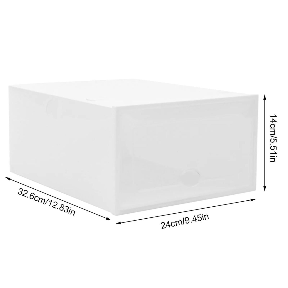 Stackable Foldable Plastic Shoe Storage Box For Home Organization