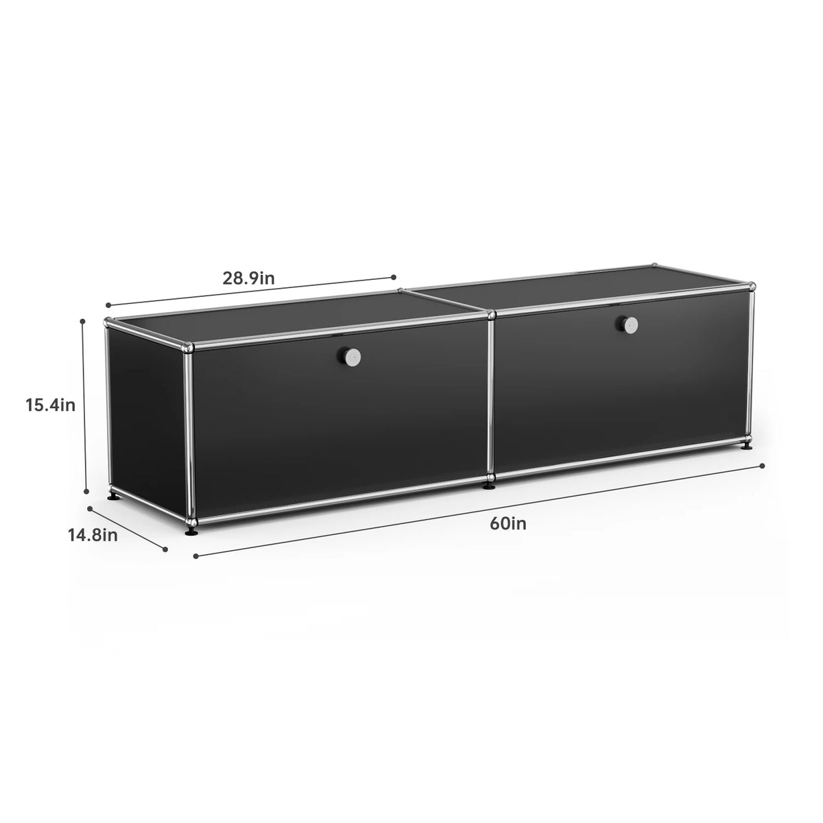 Modern Stainless Steel Media Console Cabinet With Storage