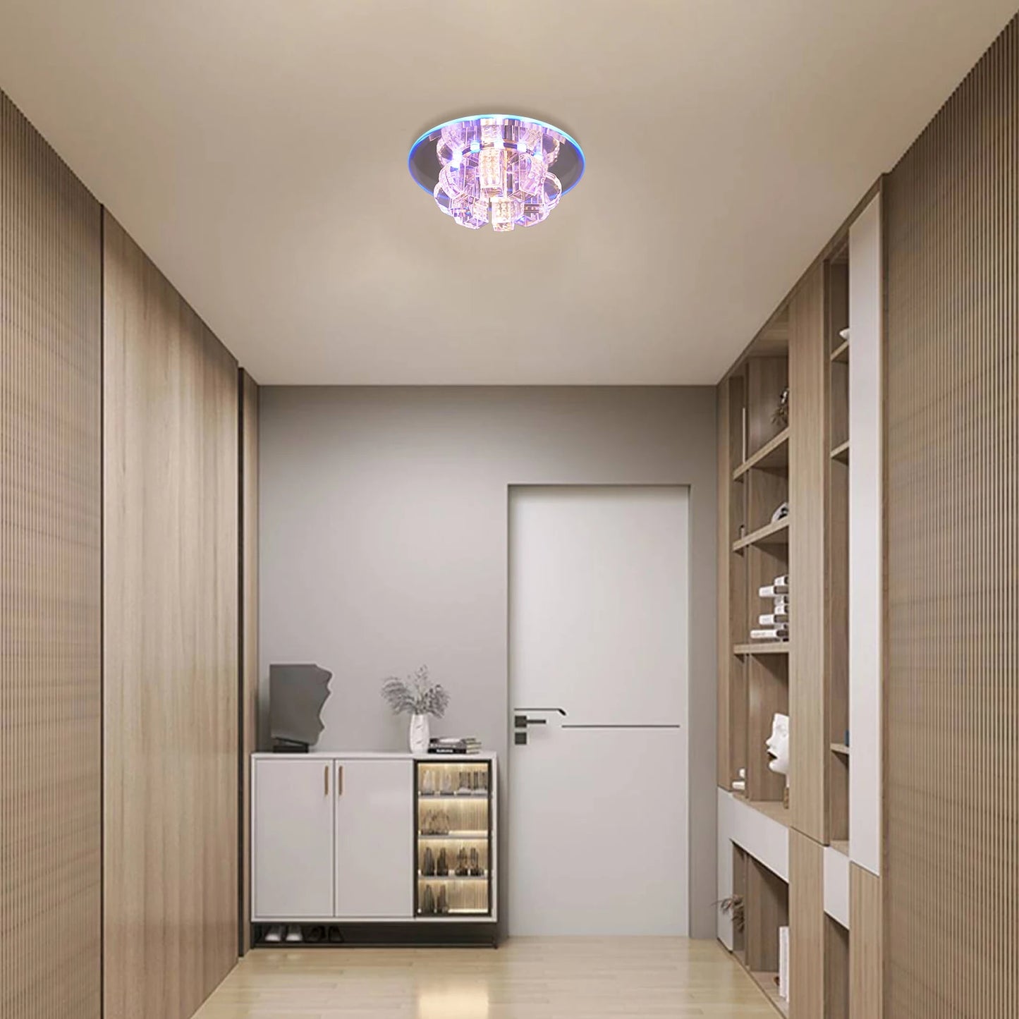 Crystal Flush Mount Ceiling Lamp 9W LED 85-265V Wide Voltage