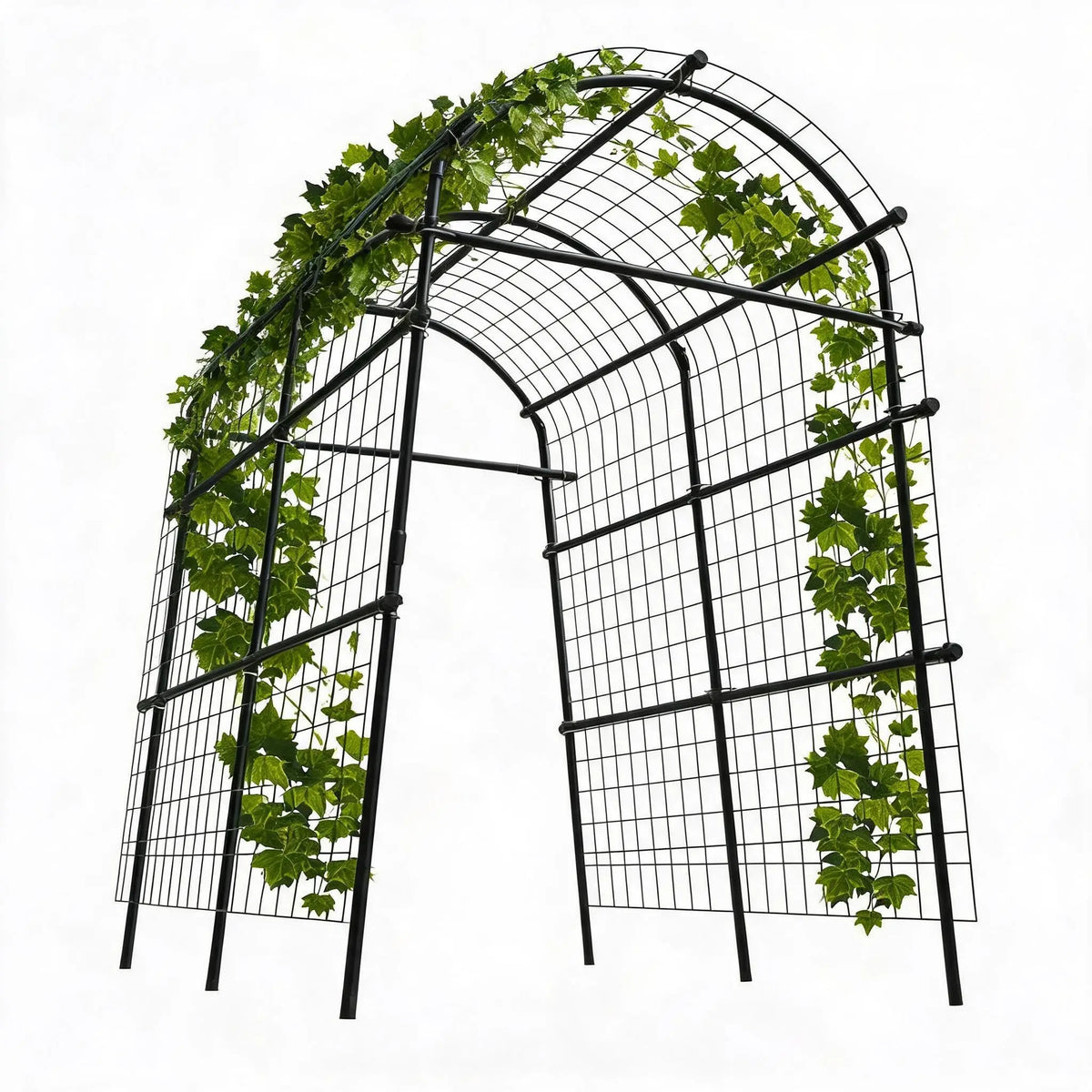 Sturdy Metal Garden Arch Trellis For Climbing Vegetable Plants