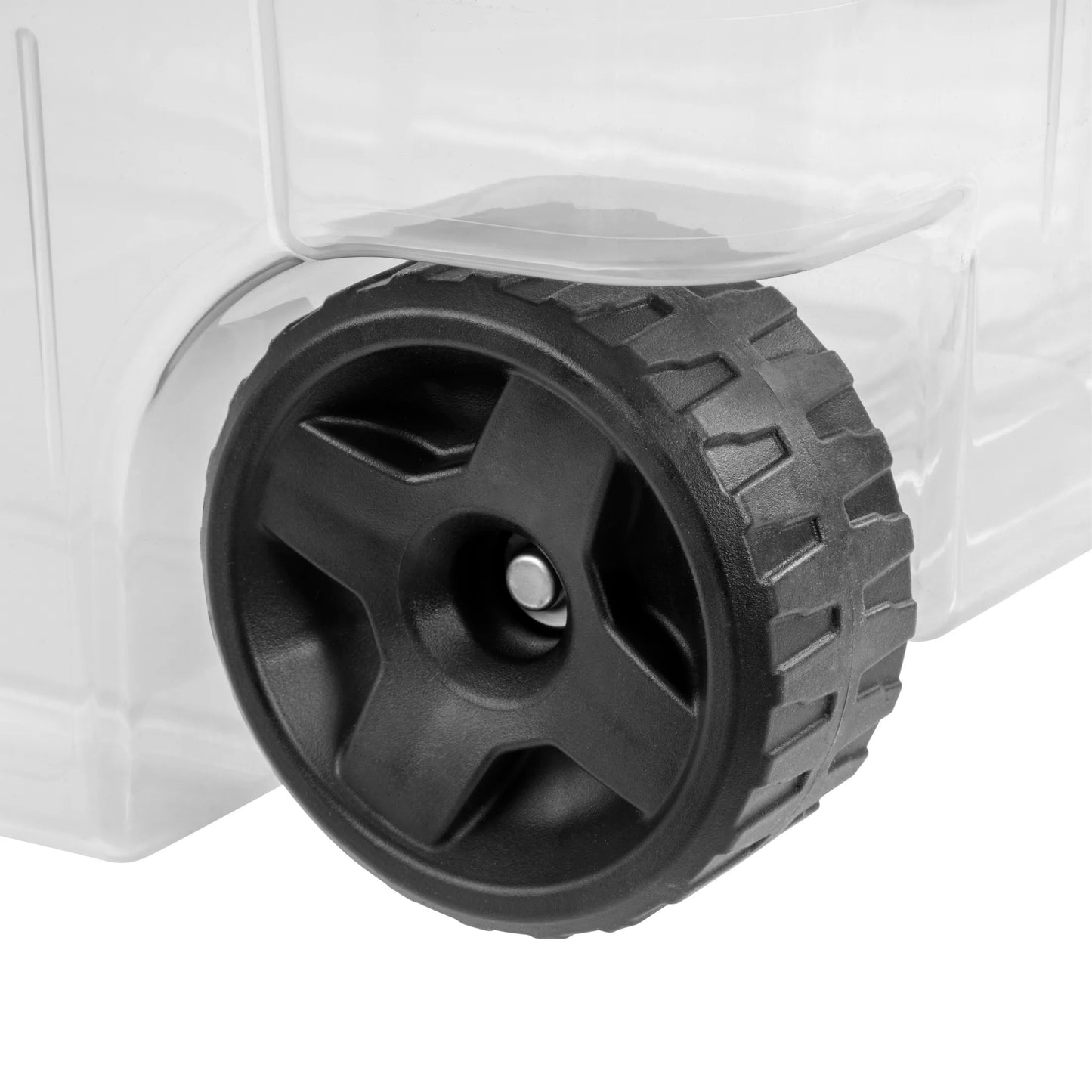 Rugged Wheeled Storage Bin With Latching Lid And Pull Handle