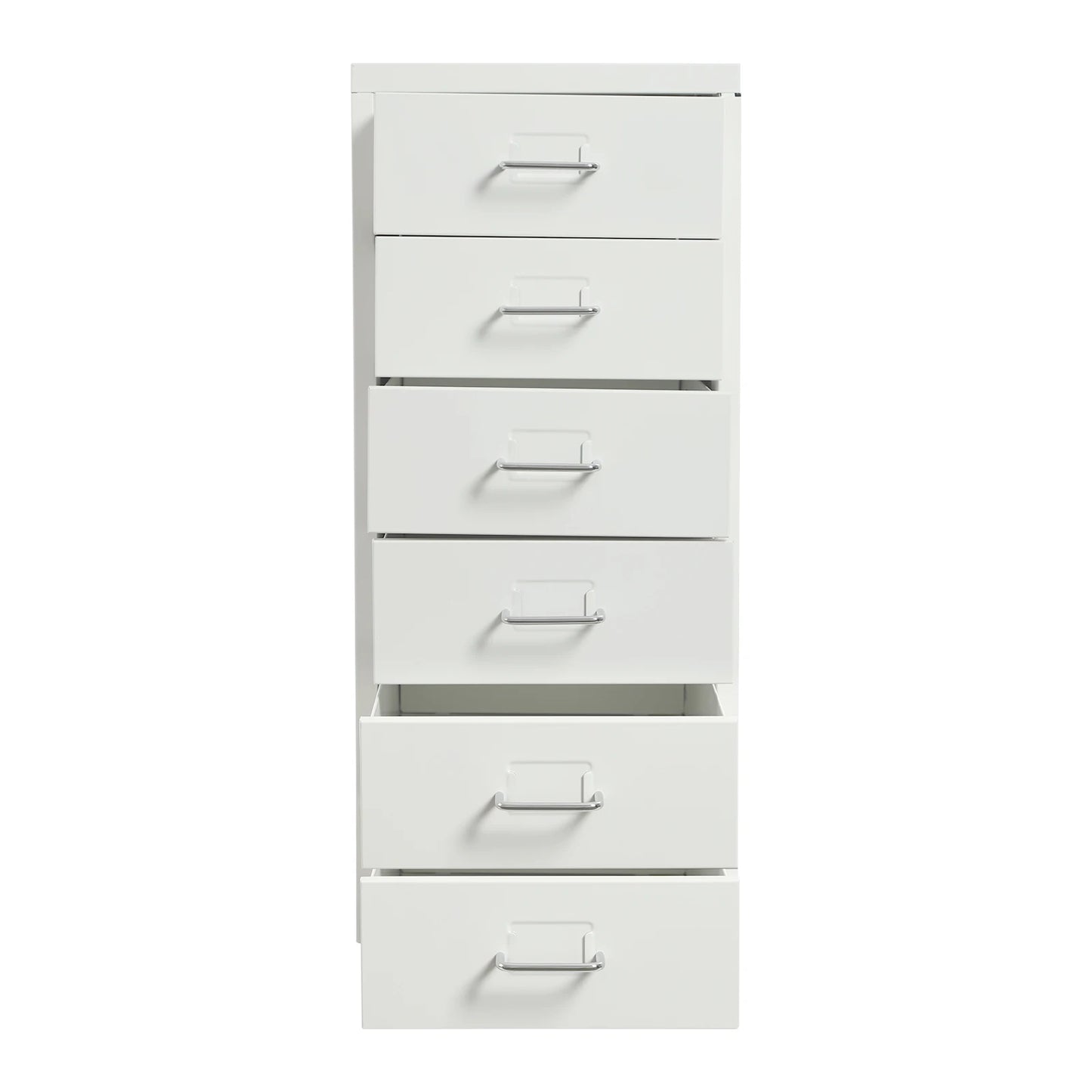 Six Drawer File Cabinet With Lock And Wheels Metal