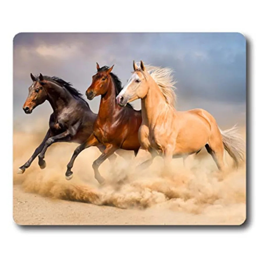 Sunset Wooden Pier Mouse Pad with Non Slip Rubber Base